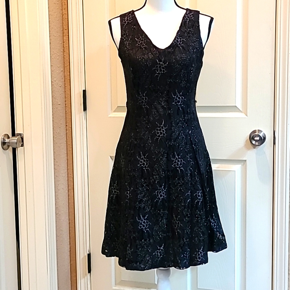 Ellen Tracy Black Lace Dress